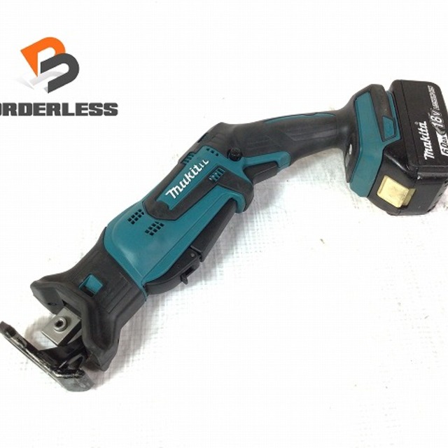 ☆比較的綺麗☆makita マキタ 18V 充電式レシプロソー JR184D バッテリー1個(BL1860B 18V 6.0Ah)付 切断機 セーバーソー 61173自動車/バイク