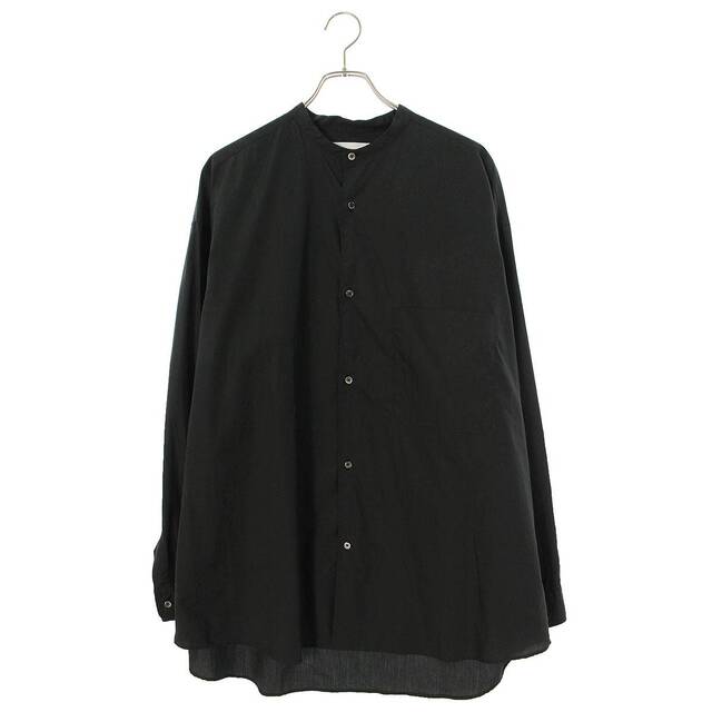 グラフペーパー GM223-50062B BROAD L/S OVERSIZED BAND COLLAR SHIRT ノーカラーオーバーサイズ長袖シャツ メンズ FREE