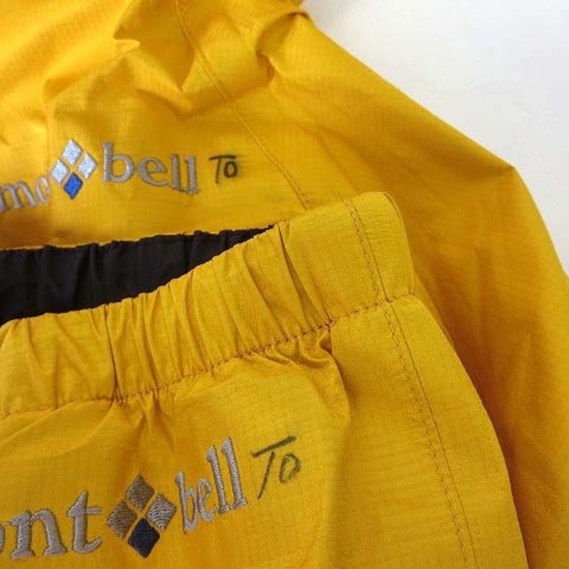 mont bell(モンベル)のモンベル ストームクルーザージャケット パンツ 上下セット 雨具 M 黄色 スポーツ/アウトドアのスポーツ/アウトドア その他(その他)の商品写真