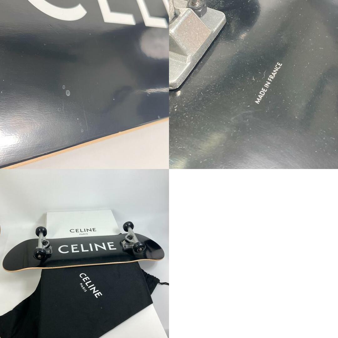 celine(セリーヌ)のセリーヌ CELINE ロゴ  雑貨 スケートボード スケボー オブジェ ウッド ブラック 美品 エンタメ/ホビーの美術品/アンティーク(彫刻/オブジェ)の商品写真