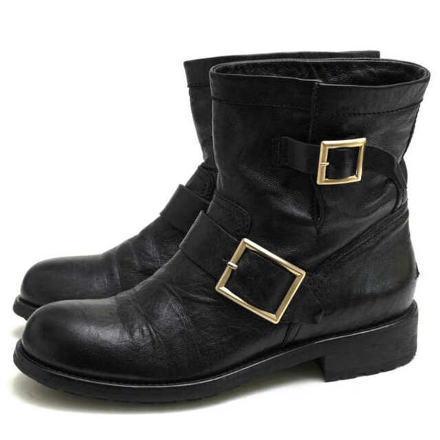 ワイズ／Y's エンジニアブーツ シューズ 靴 レディース 女性 女性用レザー 革 本革 ブラック 黒
