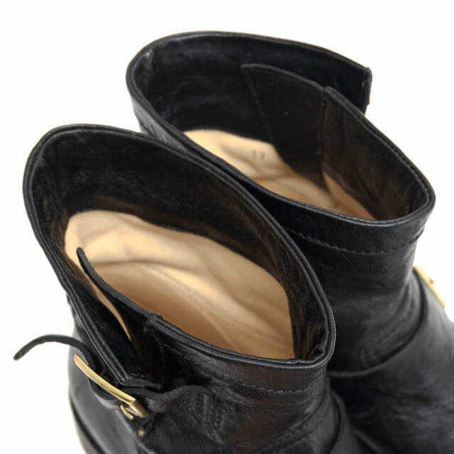 ジミーチュウ／Jimmy Choo エンジニアブーツ シューズ 靴 レディース 女性 女性用レザー 革 本革 ブラック 黒  YOUTH ユース プレーントゥ 5