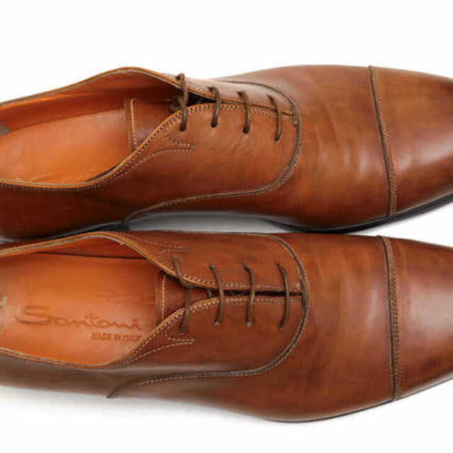 サントーニ/Santoni シューズ ビジネスシューズ 靴 ビジネス メンズ 男性 男性用レザー 革 本革 ブラウン 茶 11011 49 内羽根式 ストレートチップ