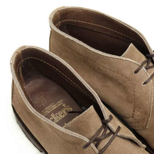 トリッカーズ／Tricker's チャッカブーツ シューズ 靴 メンズ 男性 男性用スエード スウェード レザー 革 本革 グレー 灰色  M7580 CHUKKA BOOTS Vibramソール グッドイヤーウェルト製法 バイカラーブーツ