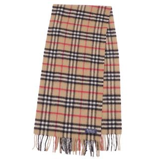 バーバリー(BURBERRY)の極美品 Vintage バーバリー Burberrys マフラー ストール カシミヤ100％ チェック イングランド製 レディース ブラウン(ストール/パシュミナ)