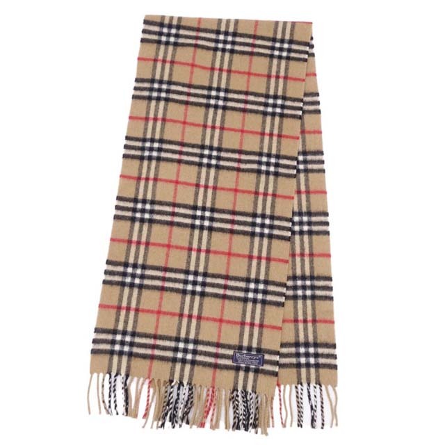 BURBERRY(バーバリー)の極美品 Vintage バーバリー Burberrys マフラー ストール カシミヤ100％ チェック イングランド製 メンズ レディース ブラウン レディースのファッション小物(ストール/パシュミナ)の商品写真