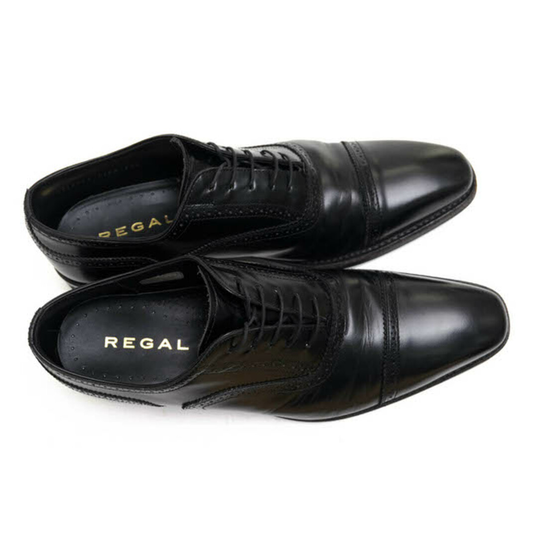 REGAL(リーガル)のリーガル／REGAL シューズ ビジネスシューズ 靴 ビジネス メンズ 男性 男性用レザー 革 本革 ブラック 黒  11GR 内羽根式クォーターブローグ キャップトゥ グッドイヤーウェルト製法 メンズの靴/シューズ(ドレス/ビジネス)の商品写真