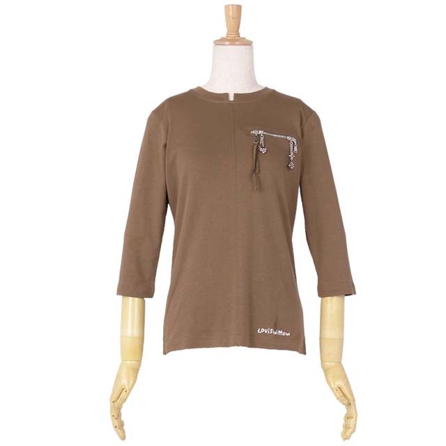 未使用 ルイヴィトン LOUIS VUITTON Tシャツ ロゴ刺繍 LVロゴ