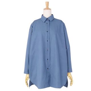 ジルサンダー(Jil Sander)の美品 ジルサンダー JIL SANDER シャツ ブラウス オーバーサイズ レディース コットン トップス 32(S相当) ブルー(シャツ/ブラウス(長袖/七分))