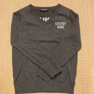 チャビーギャング(CHUBBYGANG)のセーター　　薄手　ニット　インナー　グレー　120㎝　秋冬(ニット)