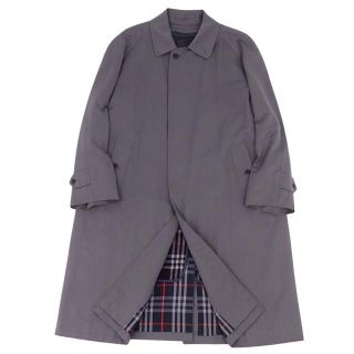 バーバリー(BURBERRY)の極美品 Vintage バーバリー Burberrys コート ステンカラーコート バルマカーンコート メンズ シルク ウール ライナー アウター 古着 92-170-5(M相当) グレー(ステンカラーコート)