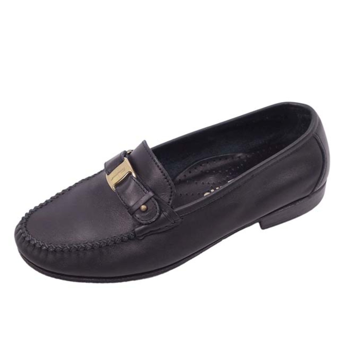 サルヴァトーレ フェラガモ Salvatore Ferragamo ローファー ヴァラ メンズ レザー シューズ 7EE(25cm相当) ブラックカラーブラック