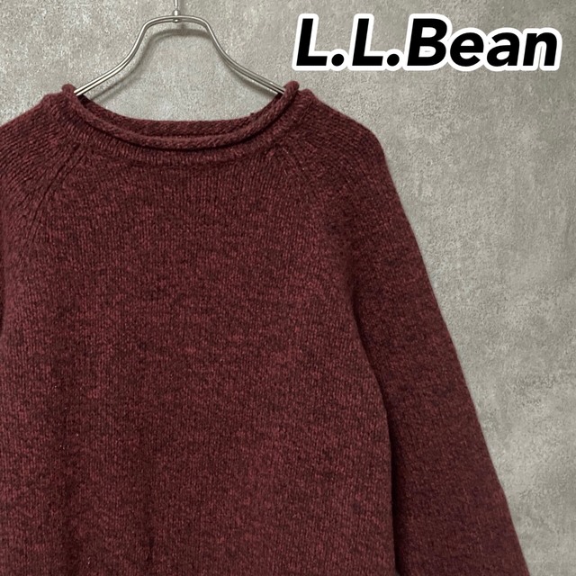 L.LBean ニット セーター ウール レッド ボルドー