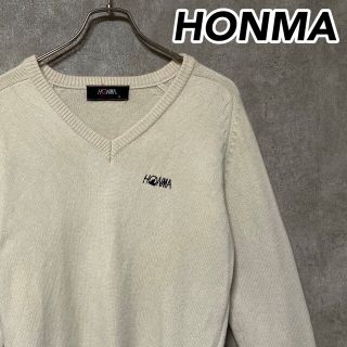 HONMA ゴルフ ウール カシミヤ ワンポイント ロゴ ニット セーター ...