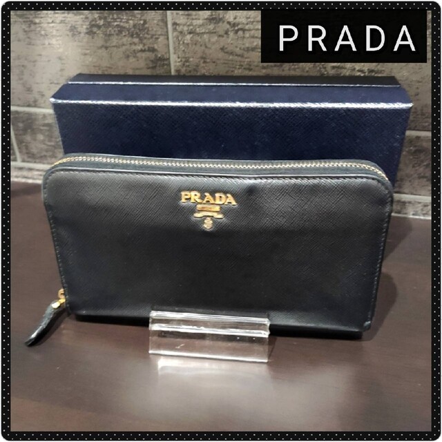 超美品✨鑑定済❤️PRADA プラダ サフィアーノラウンドジップ 長財布❤️