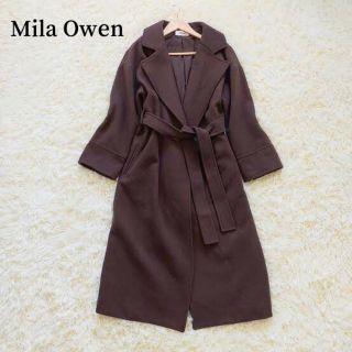 ミラオーウェン(Mila Owen)のMila Owen  ミラオーウェン ベルテッド ロングコート ブラウン(ロングコート)