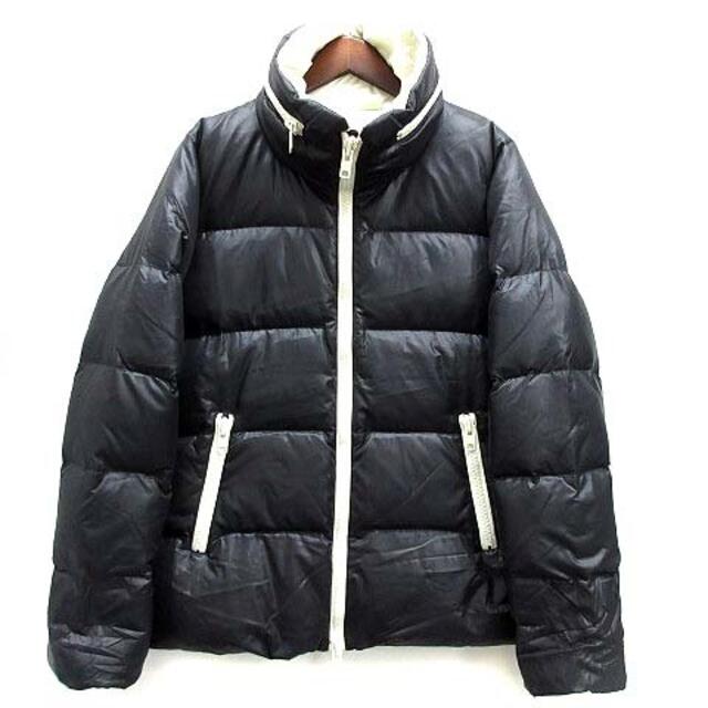 ジョンブル ダウン ジャケット ジップアップ 収納フード 16099H 黒 L