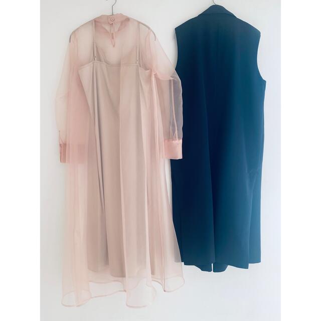 Ameri VINTAGE(アメリヴィンテージ)の【新品】AMERI LONG VEST SET SHEER DRESS レディースのワンピース(ロングワンピース/マキシワンピース)の商品写真