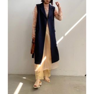 アメリヴィンテージ(Ameri VINTAGE)の【新品】AMERI LONG VEST SET SHEER DRESS(ロングワンピース/マキシワンピース)