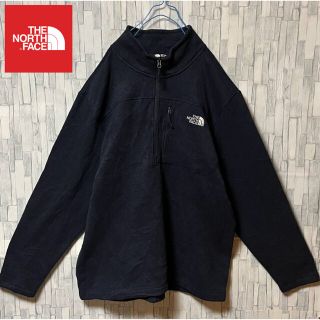 ザノースフェイス(THE NORTH FACE)のノースフェイス フリース ハーフジップ 刺繍ロゴ ネイビー ビックシルエット(ブルゾン)