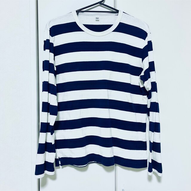 UNIQLO(ユニクロ)のUNIQLO　ユニクロ　ボーダートップス　カットソー　長袖　メンズ メンズのトップス(Tシャツ/カットソー(七分/長袖))の商品写真