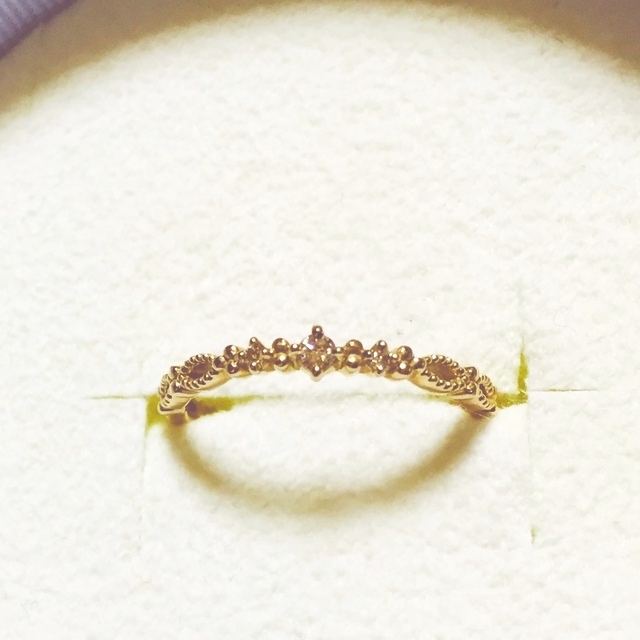 kumikyoku（組曲）(クミキョク)の【値下げ】　美品　k18 ダイヤ　ピンキーリング　ピンクゴールド レディースのアクセサリー(リング(指輪))の商品写真