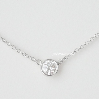 Tiffany & Co. - 極美品【ティファニー】プラチナ　ダイヤ　バイザヤード　0.23ct　ネックレス