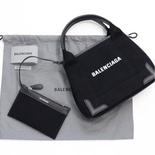 Balenciaga - 新品 バレンシアガ ネイビーカバ XS ブラック トートバッグ キャンバスバッグ