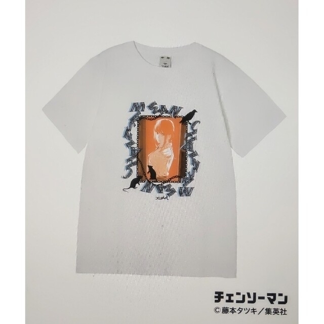 チェンソーマン  X-girl コラボ Tシャツ  マキマ   白  sizeM