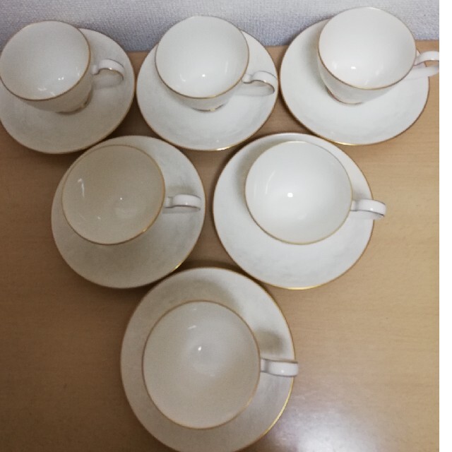 Noritake(ノリタケ)のノリタケ アイボリーチャイナ 7341 カップ&ソーサー 6客 インテリア/住まい/日用品のキッチン/食器(グラス/カップ)の商品写真