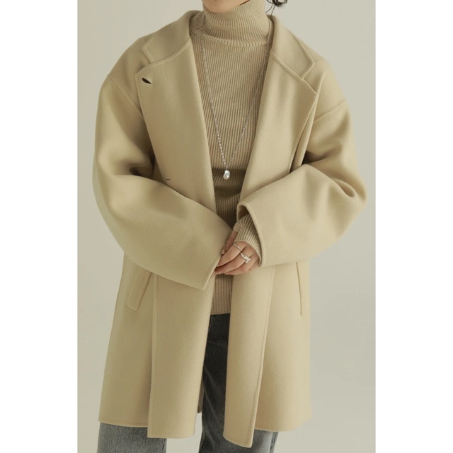 louren doubleface wool over coat ベージュ | www.innoveering.net