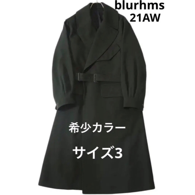 blurhms - blurhms 21AW Wool Surge Motorcycle Coat