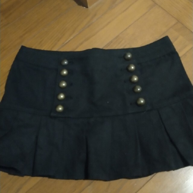 one spo(ワンスポ)のワンスポブラックデニムスカート レディースのスカート(ミニスカート)の商品写真