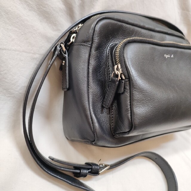 美品✨アニエスベー ショルダーバッグ angele レザー アンジェル 黒