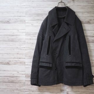 PORTER CLASSIC 16AW Canvas Peacoat