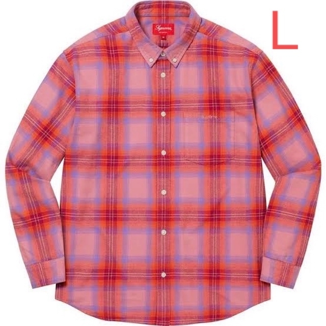 Supreme Brushed Plaid Flannel Shirt Pink