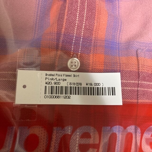 Supreme Brushed Plaid Flannel Shirt Pink 6