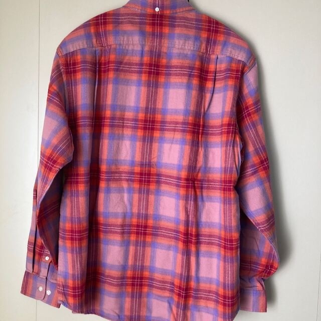 Supreme Brushed Plaid Flannel Shirt Pink 2