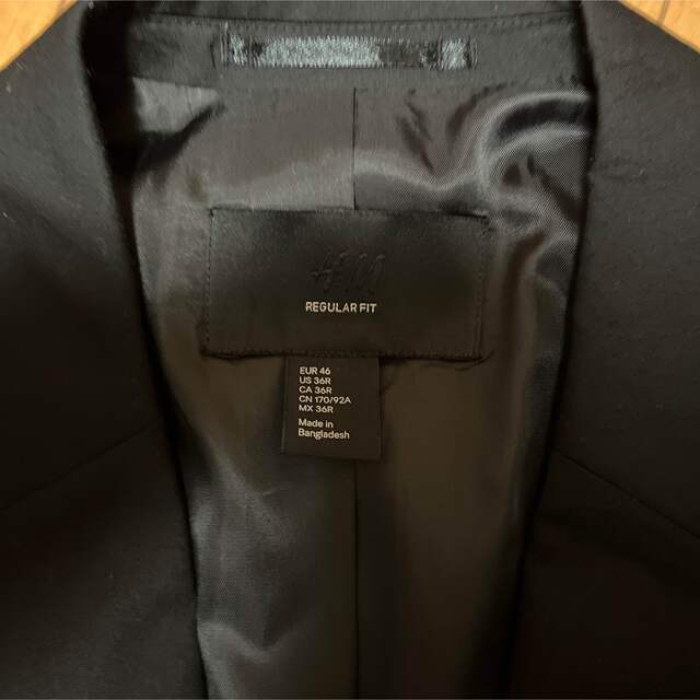 H&M ブラック テーラードジャケット メンズのジャケット/アウター(テーラードジャケット)の商品写真