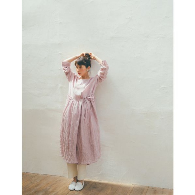 PUAL CE CIN 【Kazumiさん着用】リネンカシュクールワンピース 保障