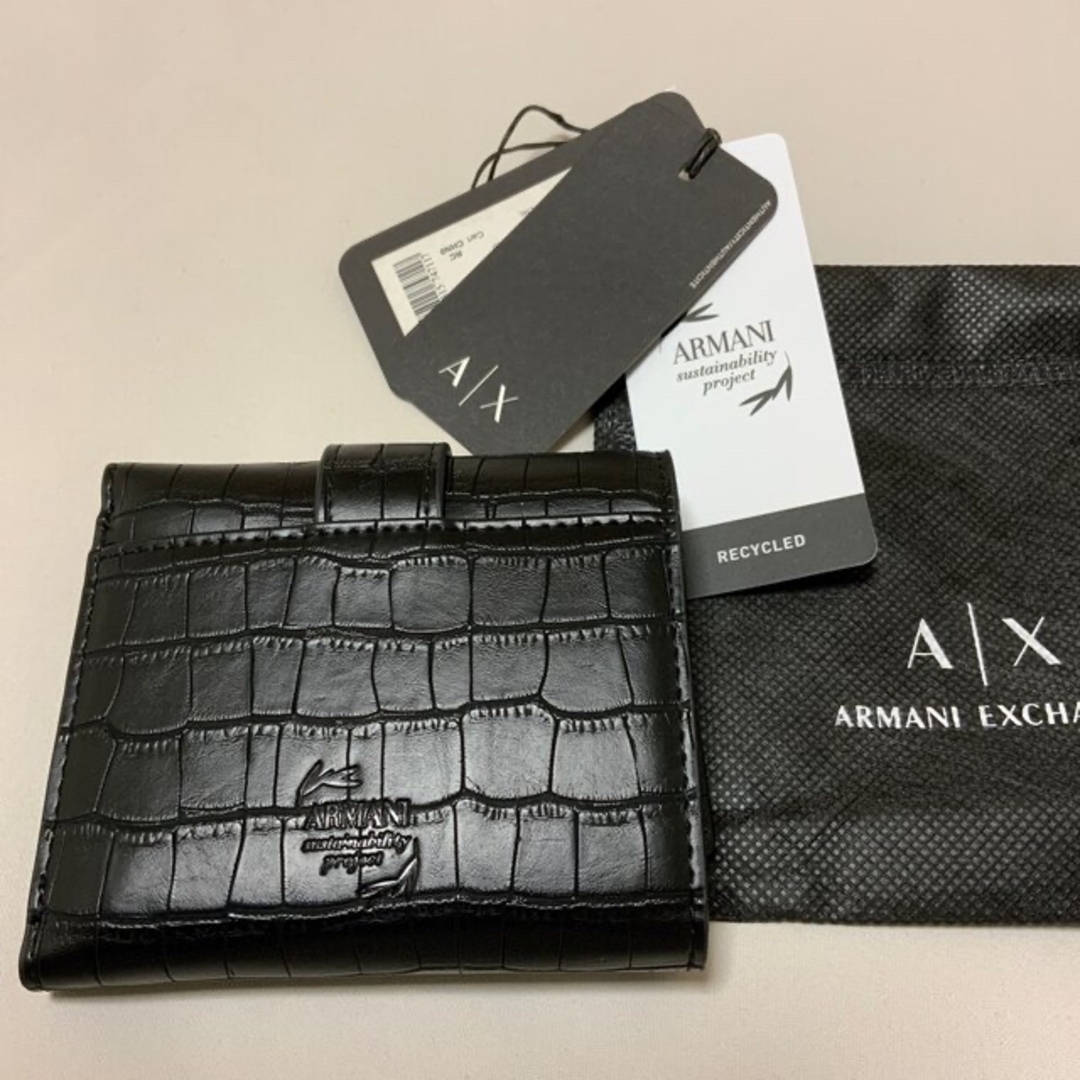 洗練されたデザイン ARMANI EXCHANGE サステナブル　折り財布