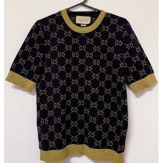 Gucci - 未使用!大人気!GUCCI GG ラメ モチーフ コットン ニットトップ