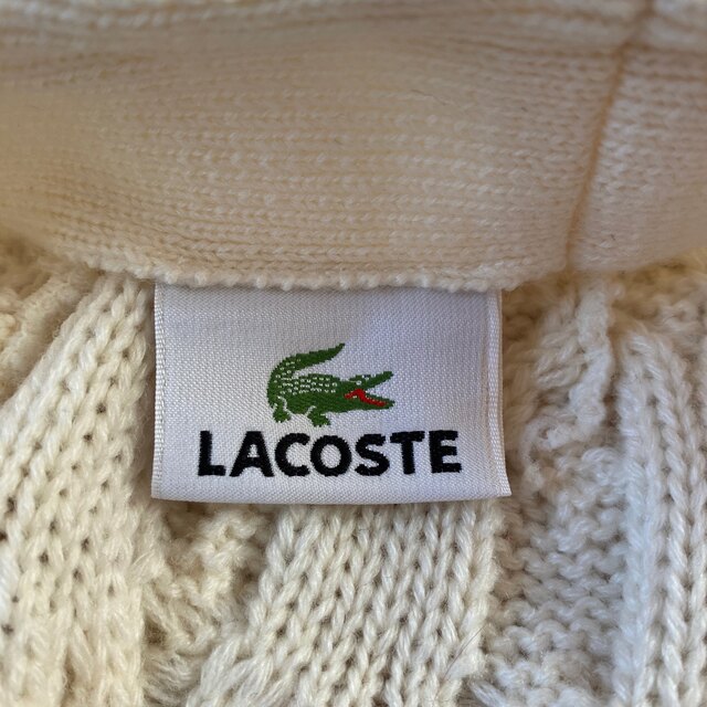 LACOSTE(ラコステ)の【美品】LACOSTE ラコステ　ニットハンチング レディースの帽子(ハンチング/ベレー帽)の商品写真