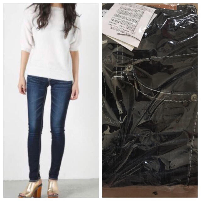 moussy 新品 大人気 パワースキニー デニム 23インチ ダークブルー moussy 新品 大人気 パワースキニー デニム 23インチ ダークブルー