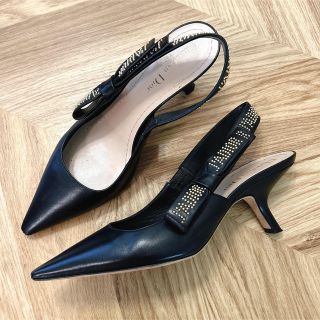 クリスチャンディオール(Christian Dior)の最終価格‼️DIORディオール J’ADIORレザースタッズパンプス38(ハイヒール/パンプス)