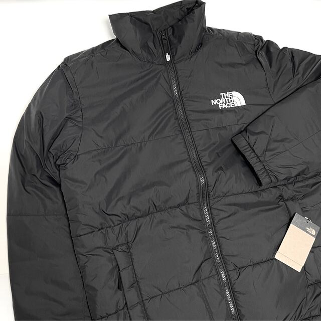 THE NORTH FACE(ザノースフェイス)のM 海外限定 ノースフェイス パファー ジャケット ロゴ ダウンジャケット 黒 メンズのジャケット/アウター(ダウンジャケット)の商品写真