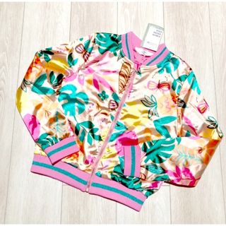 エイチアンドエム(H&M)のH&M キッズ★新品 お花 ボタニカル柄 サテン ジャケット ブルゾン 上着(ジャケット/上着)