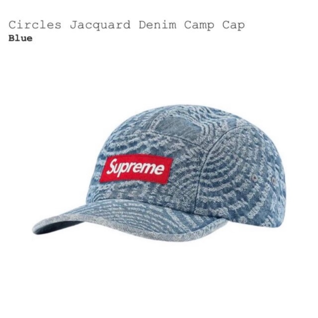 ★Blue★Circles Jacquard Denim Camp Cap