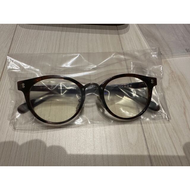 フラワープリント SOPHNET. 2015AW 金子眼鏡 備長炭 GLASSES BROWN