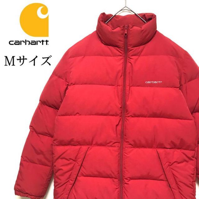 Carhartt カーハートダウンジャケット Ｍサイズ　古着　赤　レッド | フリマアプリ ラクマ